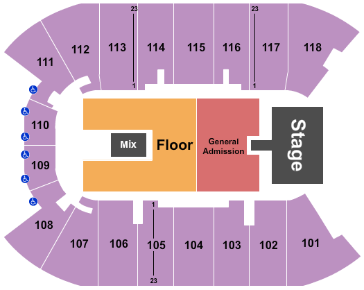 UBC Thunderbird Arena Seating Chart: The Beaches