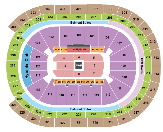 UBS Arena Seating Chart: Center Stage 1