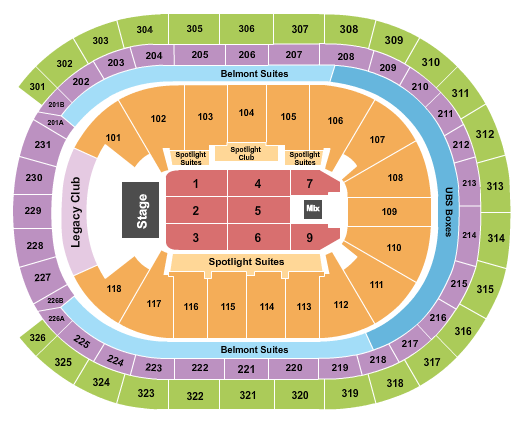 UBS Arena Seating Chart: Endstage 2