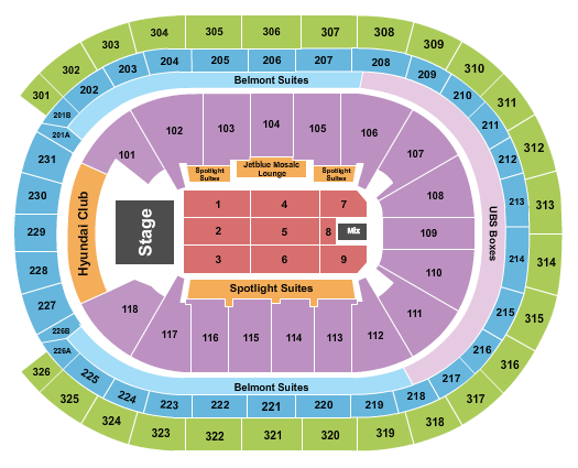 UBS Arena Seating Chart: Endstage 8