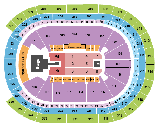UBS Arena Seating Chart: Endstage GA PIT w/ Catw 2