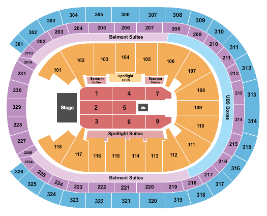 UBS Arena Seating Chart: Endstage