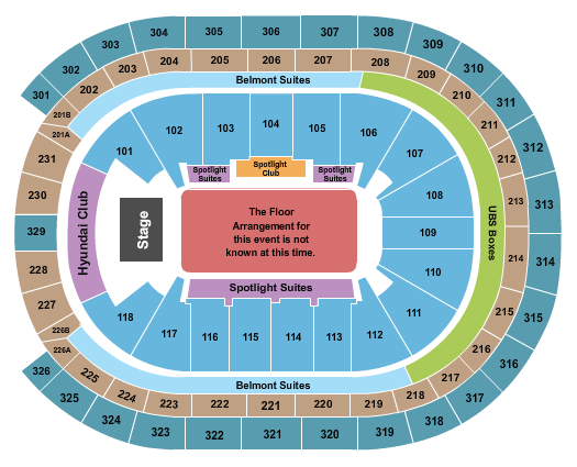 UBS Arena Seating Chart: Generic Floor