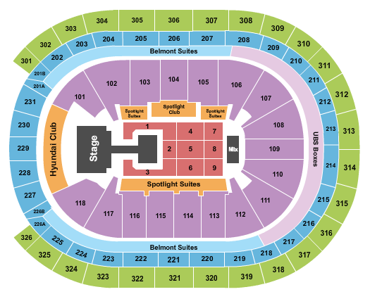 UBS Arena Seating Chart: Seventeen