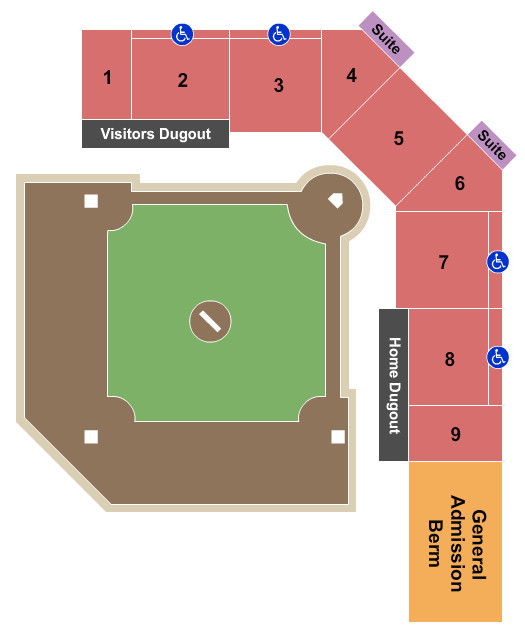 UCCU Ballpark Map