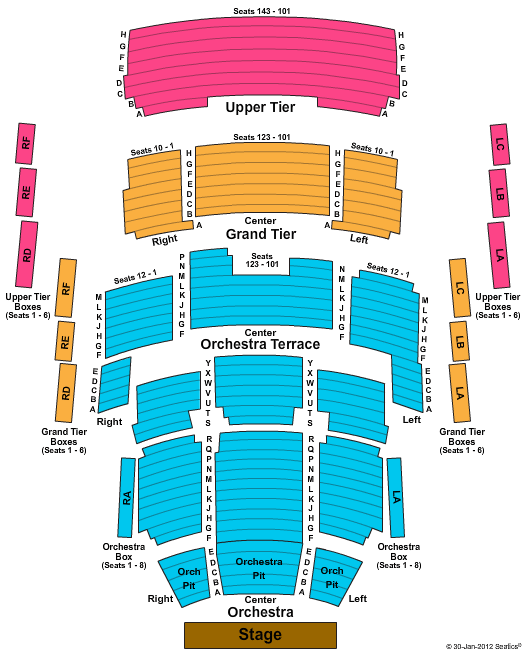 Jackson Hall at Mondavi Center Seating Chart