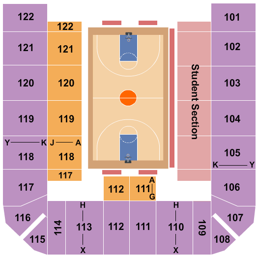 Spanos Center Seating Chart