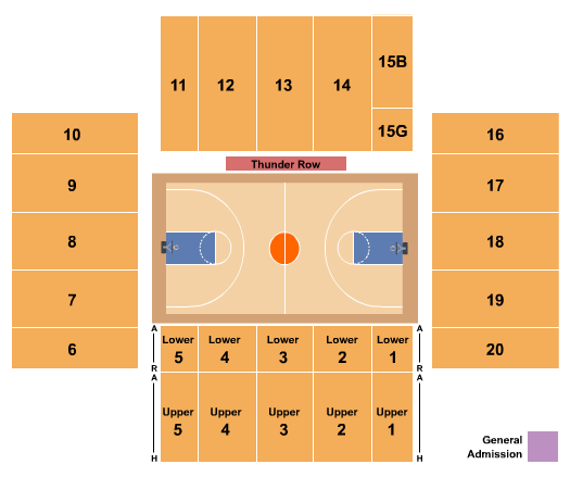 UCSB Events Center Seating Chart: Basketball