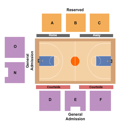 UHY Center Seating Chart: Basketball - Women