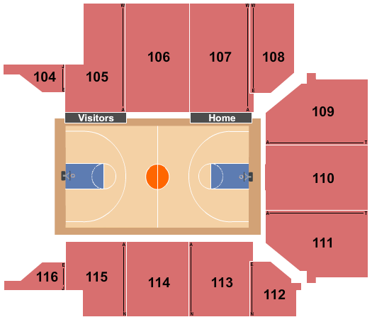 UPMC Events Center Seating Chart: Basketball