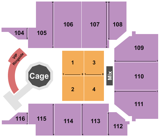 UPMC Events Center Seating Chart: MMA