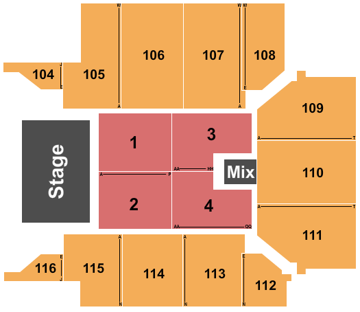 UPMC Events Center Seating Chart