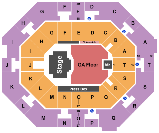 UNO Lakefront Arena Seating Chart: Billy Strings