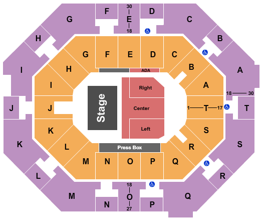 UNO Lakefront Arena Seating Chart: Endstage 5