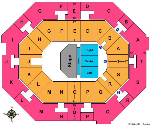 UNO Lakefront Arena Seating Chart