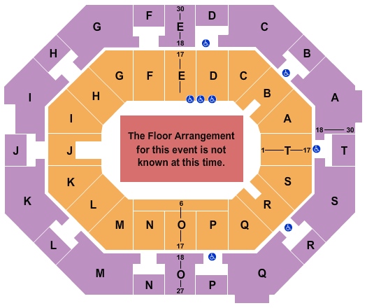 UNO Lakefront Arena Seating Chart: Generic Floor