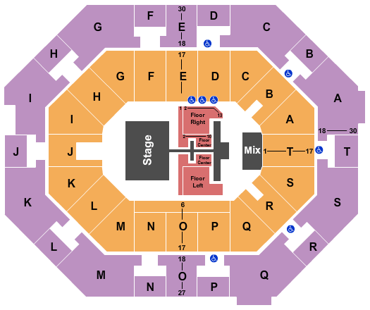 UNO Lakefront Arena Map
