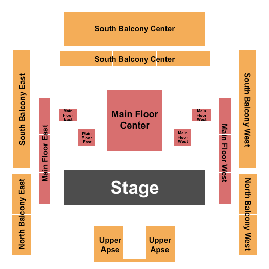UPH Great Hall at Proctors Seating Chart: Endstage