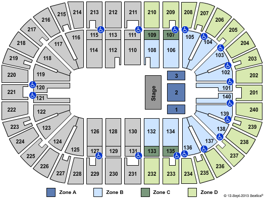 US Bank Arena Seating Chart: Disney Live Zone