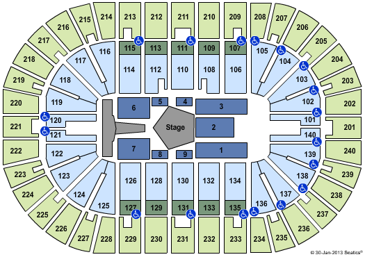 US Bank Arena Seating Chart