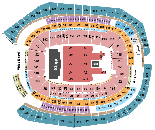 US Bank Stadium Seating Chart: Bruno Mars