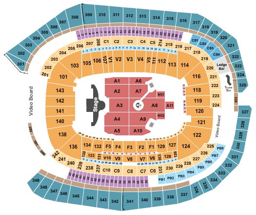 US Bank Stadium Seating Chart: Ed Sheeran