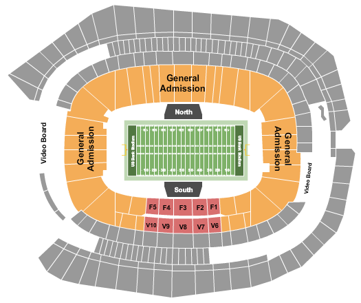 US Bank Stadium Seating Chart: Football w/ GA