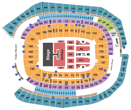 US Bank Stadium Seating Chart: Kenny Chesney 2024