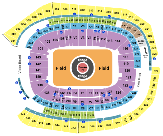 US Bank Stadium Seating Chart: Metallica