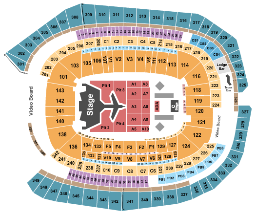 US Bank Stadium Seating Chart: Morgan Wallen