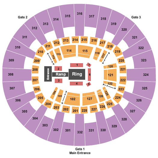 Disney On Ice Tickets Seating Chart UTC Mckenzie Arena WWE 2