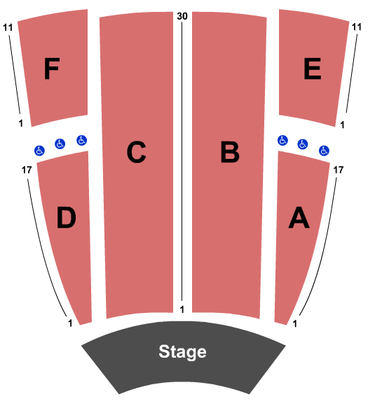 UTEP Magoffin Auditorium Seating Chart: End Stage