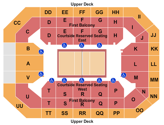 UW Field House Seating Chart: Volleyball