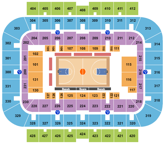 UWM Panther Arena Seating Chart: Basketball