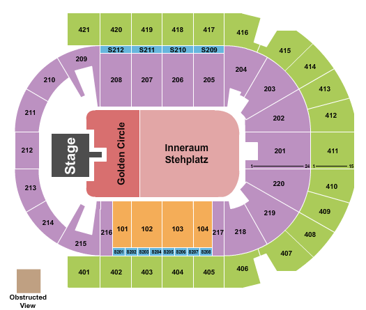 Uber Arena Seating Chart: Ne-Yo & Akon