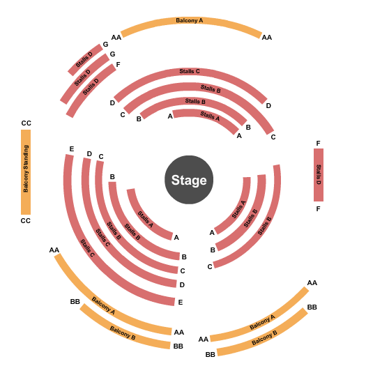 Underbelly Boulevard Seating Chart: Center Stage