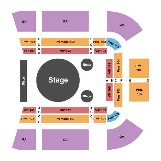 Under the Big Top - Portland International Raceway Seating Chart: Garden Bros Circus