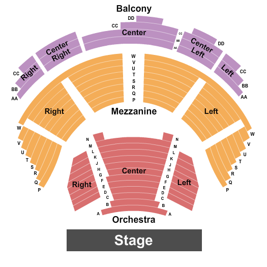 Union City High School PAC Seating Chart: Endstage