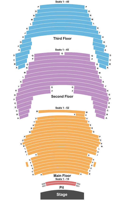 Union Colony Civic Center - Monfort Concert Hall Map