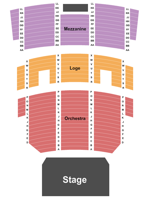 Mainstage at Union County Performing Arts Center Seating Chart: End Stage