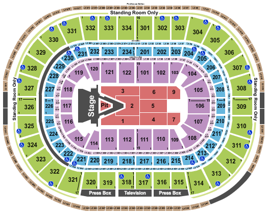 United Center Seating Chart: Aerosmith 1