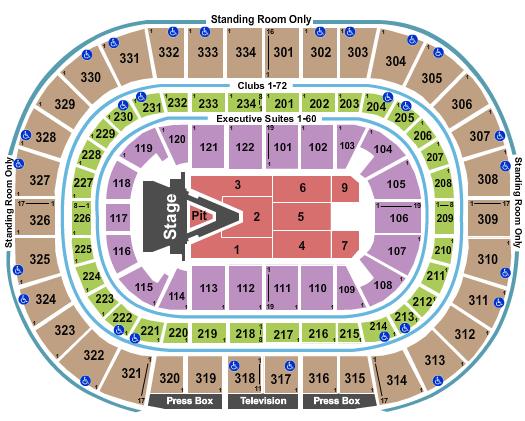 United Center Seating Chart: Aerosmith 2023