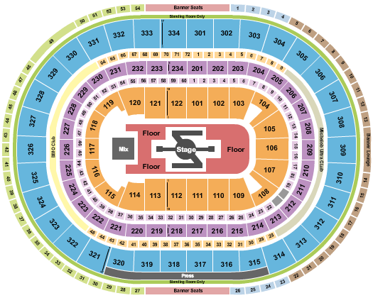 United Center Seating Chart: Burna Boy