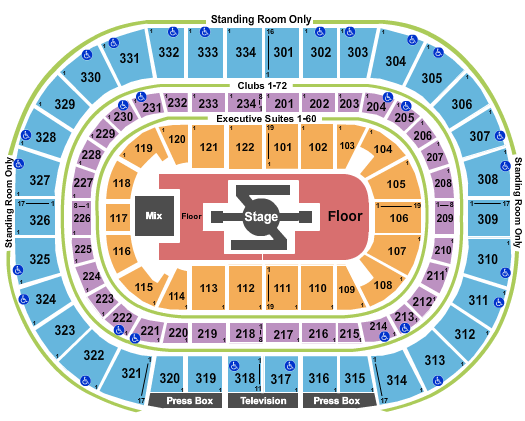 United Center Seating Chart: Burna Boy