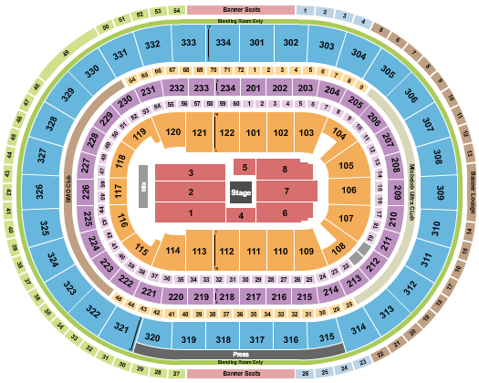 United Center Seating Chart: Center Stage 3