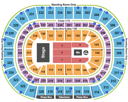 United Center Seating Chart: Chris Brown