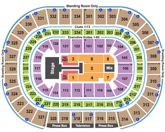 United Center Seat Map United Center Tickets With No Fees At Ticket Club