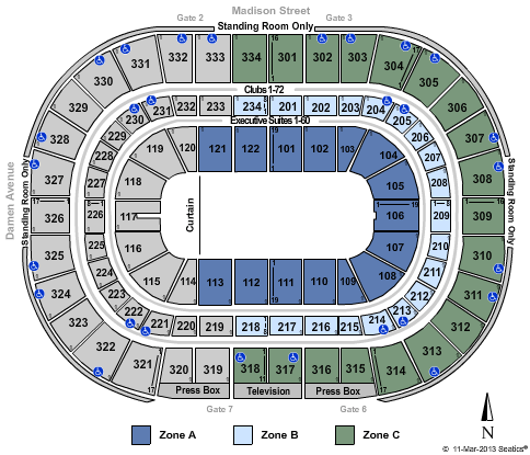 United Center Seating Chart