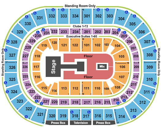 United Center Seating Chart: Dua Lipa