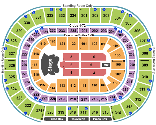 Pink United Center Seating Chart